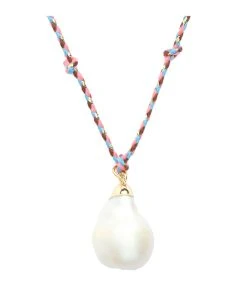 SHAKER JEWELS Collier Cordon Rose Perle