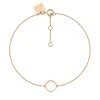 Ginette NY Bracelet Ever Mini Disc Or Rose Agate Blanche