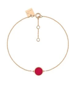 Ginette NY Bracelet Ever Mini Disc Or Rose Corail