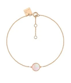 Ginette NY Bracelet Ever Mini Disc Or Rose Nacre Rose