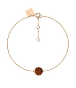 Ginette NY Bracelet Ever Mini Disc Or Rose Ćil De Tigre