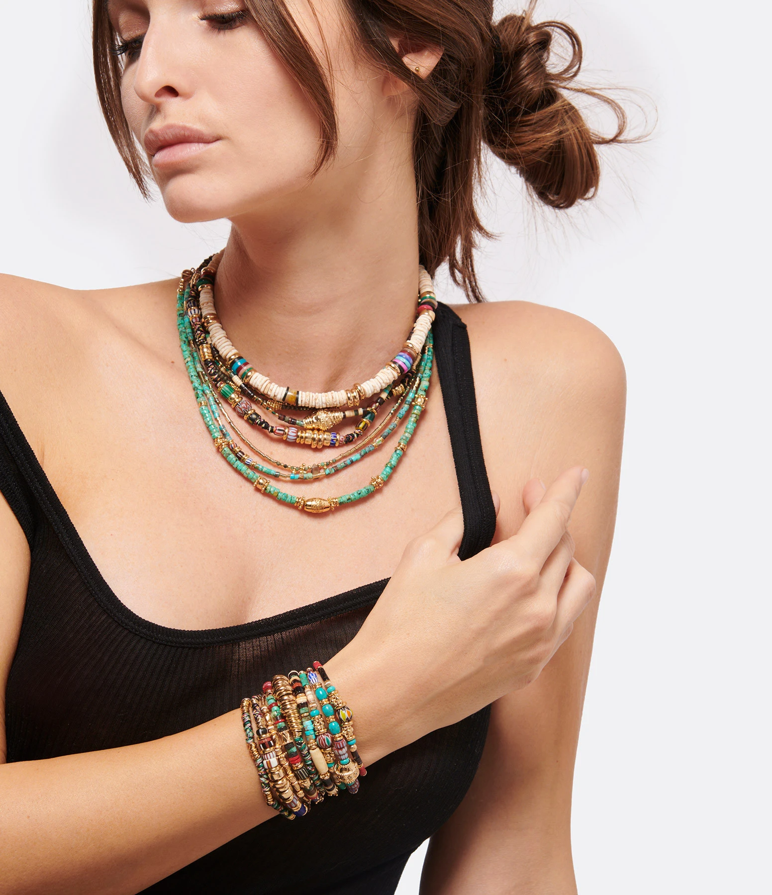 GACHON POTHIER Collier Masai XXL2 Noir 2 GACHON POTHIER Collier Masai XXL2 Noir – Image 2