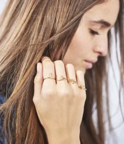 ATELIER PAULIN Bague Originale Initiale Gold Filled Jaune -Shaker Jewels Magasin 184