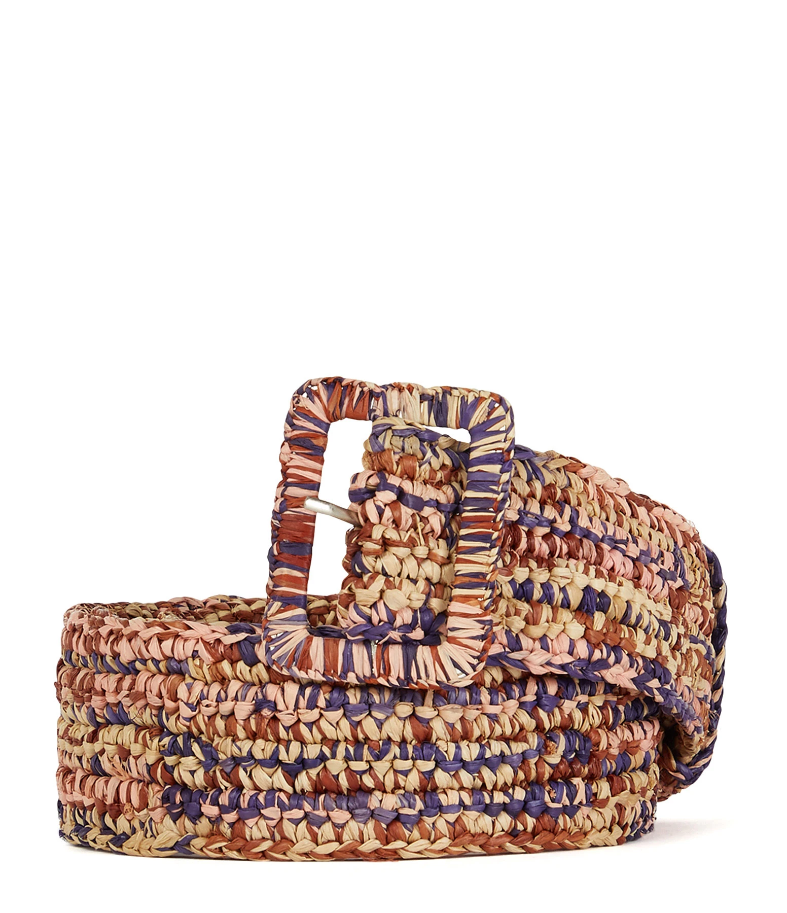 Vanessa Bruno Ceinture 35mm Raphia Bleu Multicolore 1 Vanessa Bruno Ceinture 35mm Raphia Bleu Multicolore