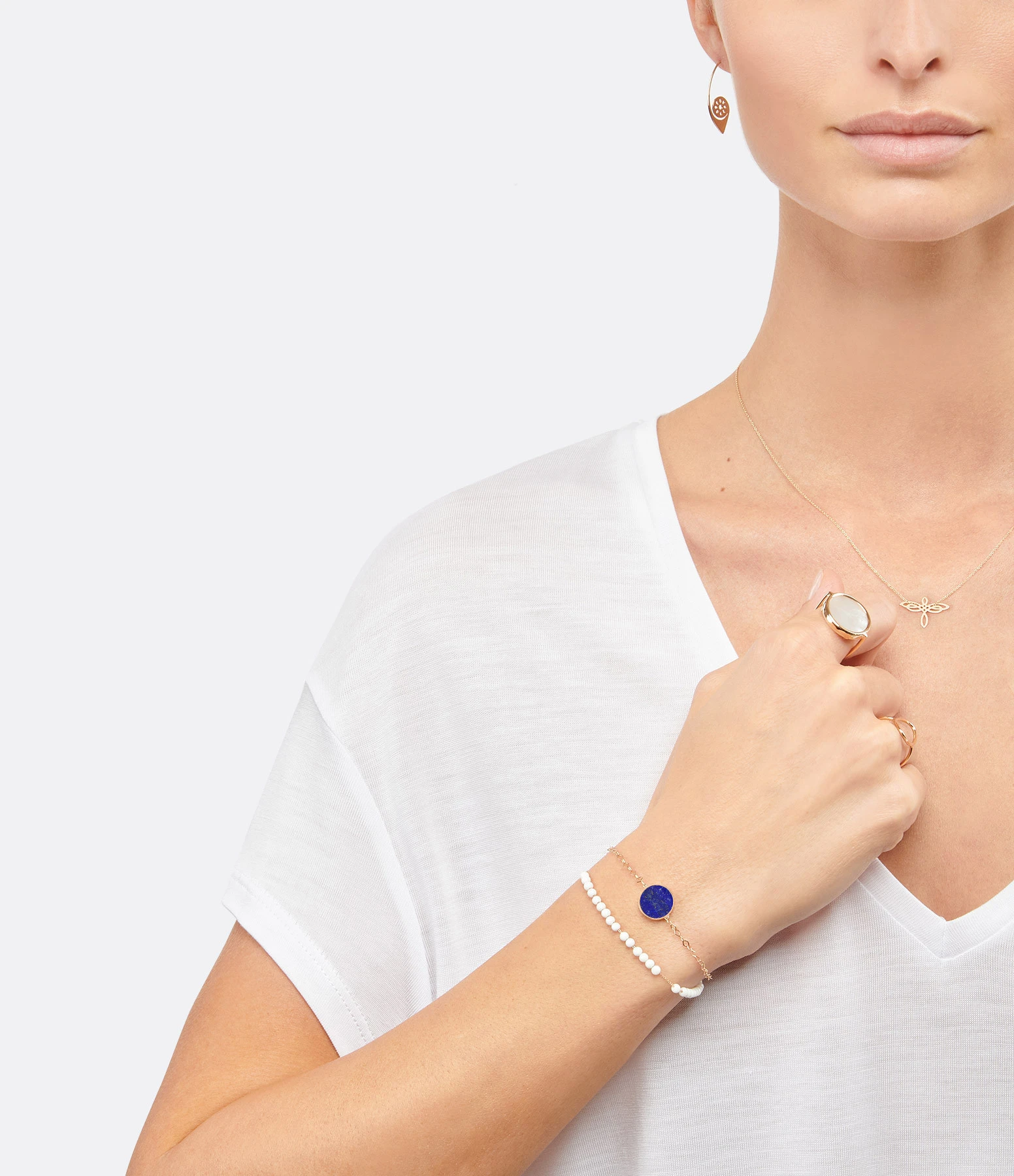Ginette NY Bracelet Ever Disc Or Rose Lapis Lazuli 2 Ginette NY Bracelet Ever Disc Or Rose Lapis Lazuli â Image 2
