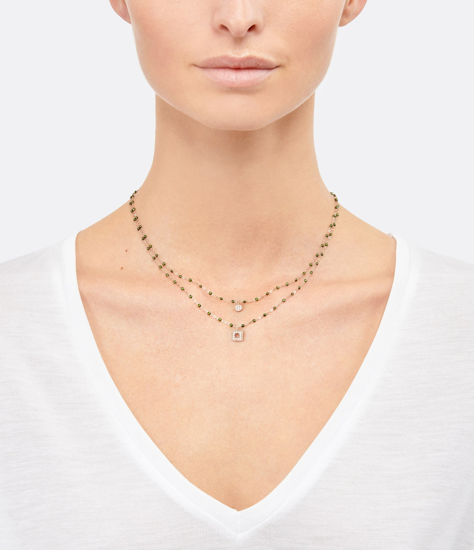 GIGI CLOZEAU Collier Résine Pirate Trésor Diamants Or Blanc 6 GIGI CLOZEAU Collier Résine Pirate Trésor Diamants Or Blanc – Image 6