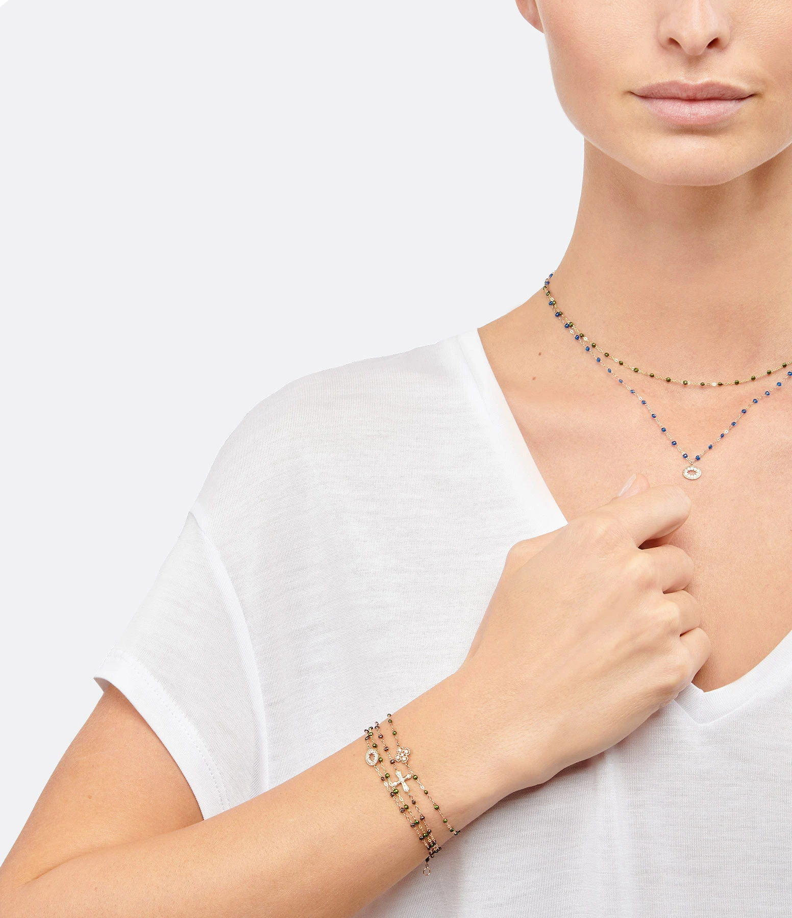 GIGI CLOZEAU Bracelet Résine Lucky Trèfle Diamants Or Jaune 4 GIGI CLOZEAU Bracelet Résine Lucky Trèfle Diamants Or Jaune – Image 4