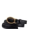 Claris Virot Ceinture Baby Python Noir