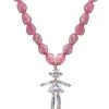 LITTLE ONES Collier Rainbow Fille Tourmaline Or Rose Diamants