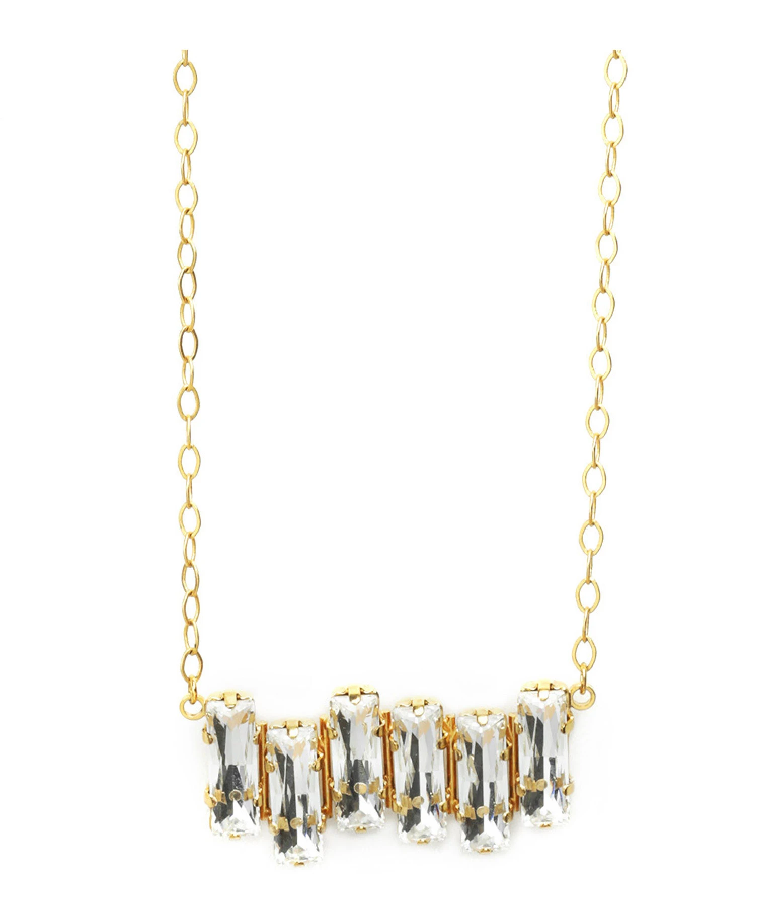 ISOBEL Collier Bianca Swarovski Doré 1 ISOBEL Collier Bianca Swarovski Doré