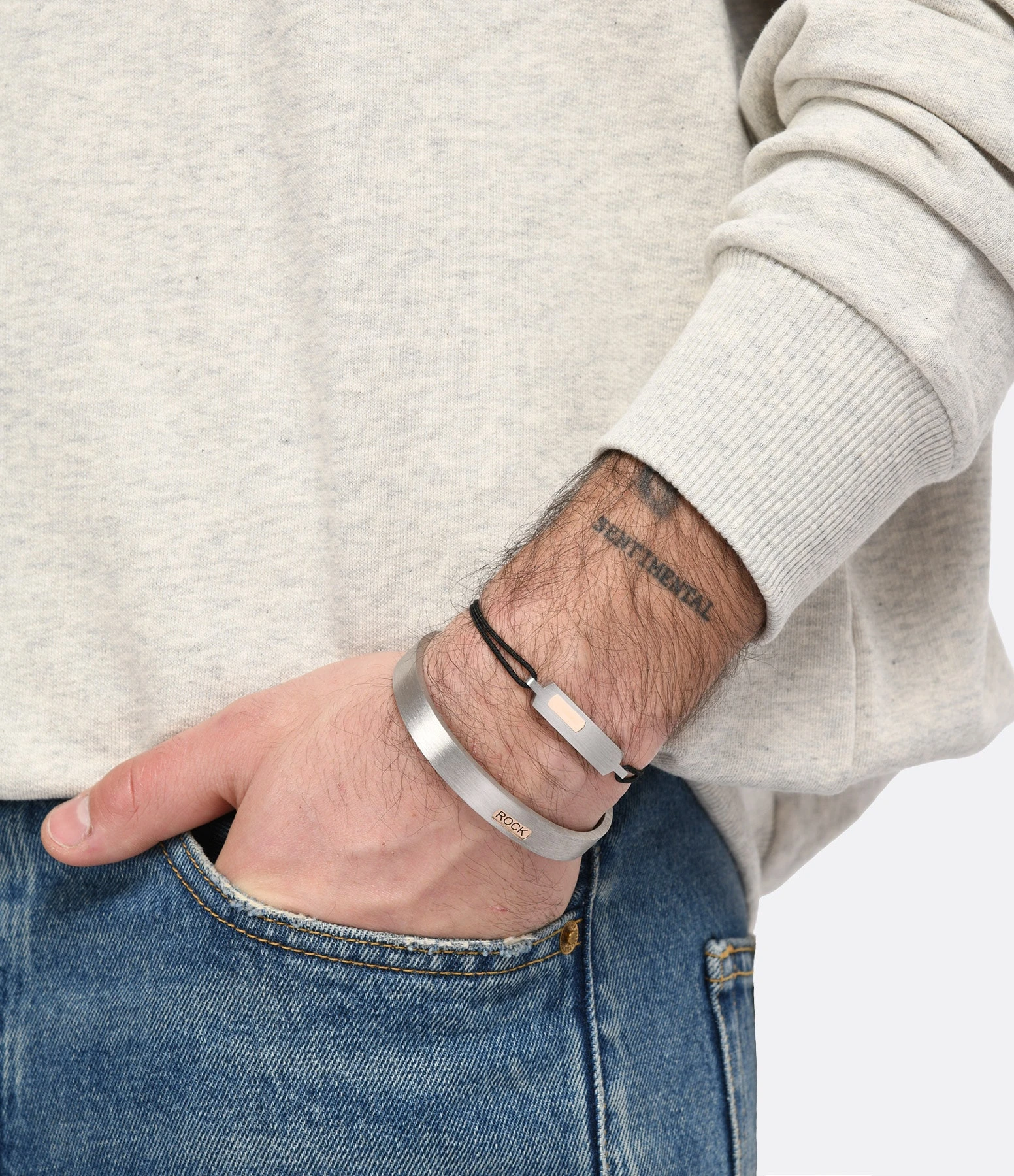 NAVA JOAILLERIE Bracelet Ulysse Homme Cordon Or Rose, Personnalisable 4 NAVA JOAILLERIE Bracelet Ulysse Homme Cordon Or Rose, Personnalisable – Image 4