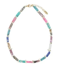 SHAKER JEWELS Collier Cosmos Jaspe Multicolore Hématite