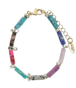 SHAKER JEWELS Bracelet Cosmos Jaspe Multicolore Hématite