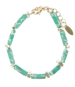 SHAKER JEWELS Bracelet Cosmos Jaspe Vert Hématite