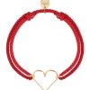 ATELIER PAULIN Bracelet Cœur Cordon Rouge Gold Filled, Exclusivité Lulli