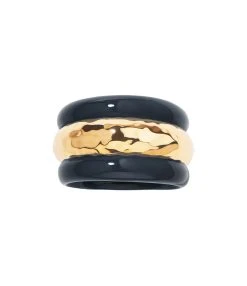 Aurélie Bidermann Bague Nazca Noir
