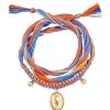 Aurélie Bidermann Bracelet Honolulu Charm Scarabée Orange Bleu