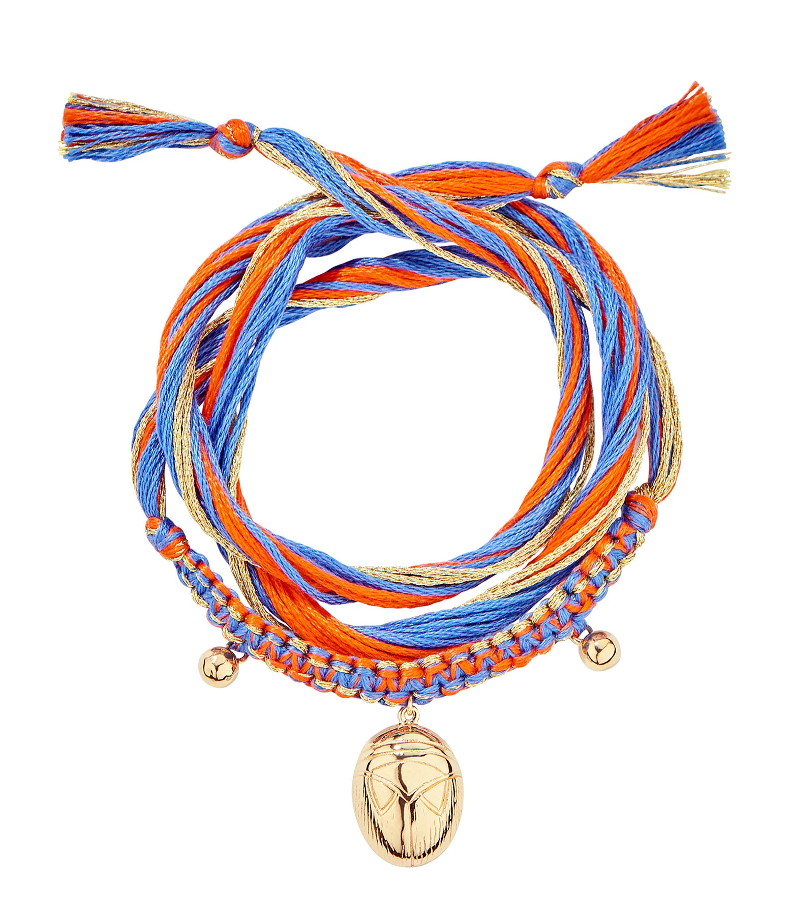 Aurélie Bidermann Bracelet Honolulu Charm Scarabée Orange Bleu 1 Aurélie Bidermann Bracelet Honolulu Charm Scarabée Orange Bleu