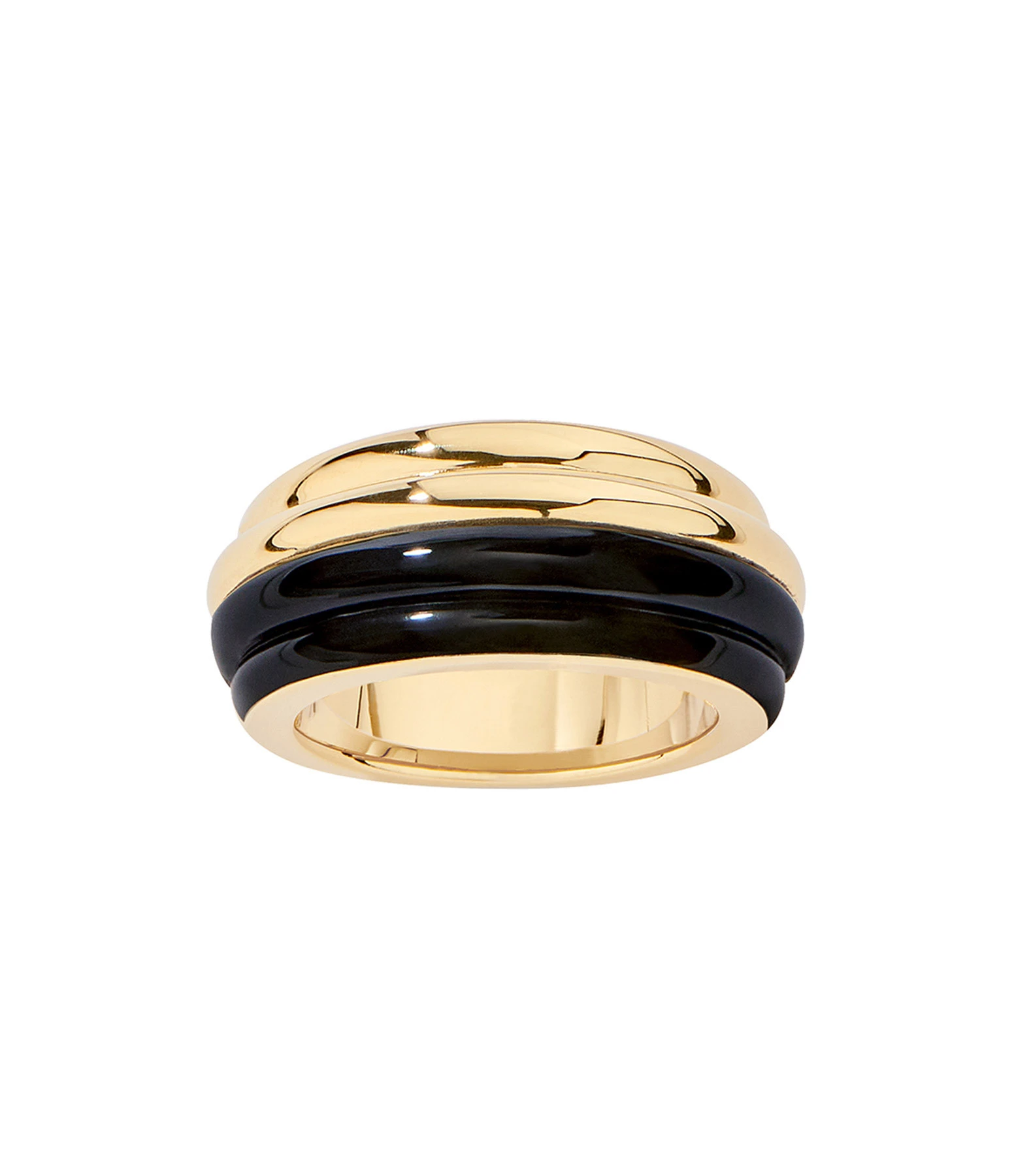 Aurélie Bidermann Bague Layla Godron Noir 1 Aurélie Bidermann Bague Layla Godron Noir