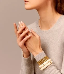 Aurélie Bidermann Jonc Caftan Moon Clous Ivoire -Shaker Jewels Magasin abbrc look20221117 15888