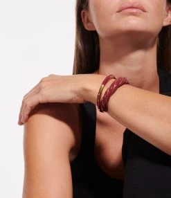 Aurélie Bidermann Jonc Diana Bordeaux, Exclusivité Lulli -Shaker Jewels Magasin abbre look20220805 102 1