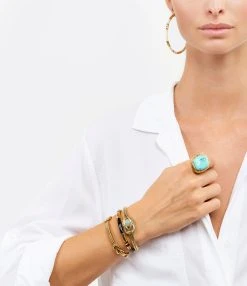 Aurélie Bidermann Jonc Tao Serpent Doré -Shaker Jewels Magasin abbrf look20200804 136