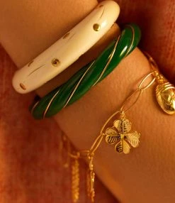 Aurélie Bidermann Jonc Diana Émeraude -Shaker Jewels Magasin abbrf look20210128 1