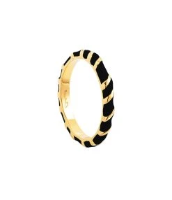 CABIROL Bague Aimée Vermeil Noir