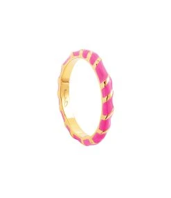 CABIROL Bague Aimée Vermeil Fuschia