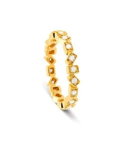 NAVA JOAILLERIE Bague Alliance Carolina Diamants Or Jaune