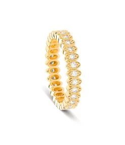 NAVA JOAILLERIE Bague Frédérica Diamant Blanc Or Jaune
