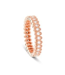 NAVA JOAILLERIE Bague Frédérica Diamant Blanc Or Rose