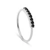 NAVA JOAILLERIE Bague Hash Diamants Noirs Or Blanc