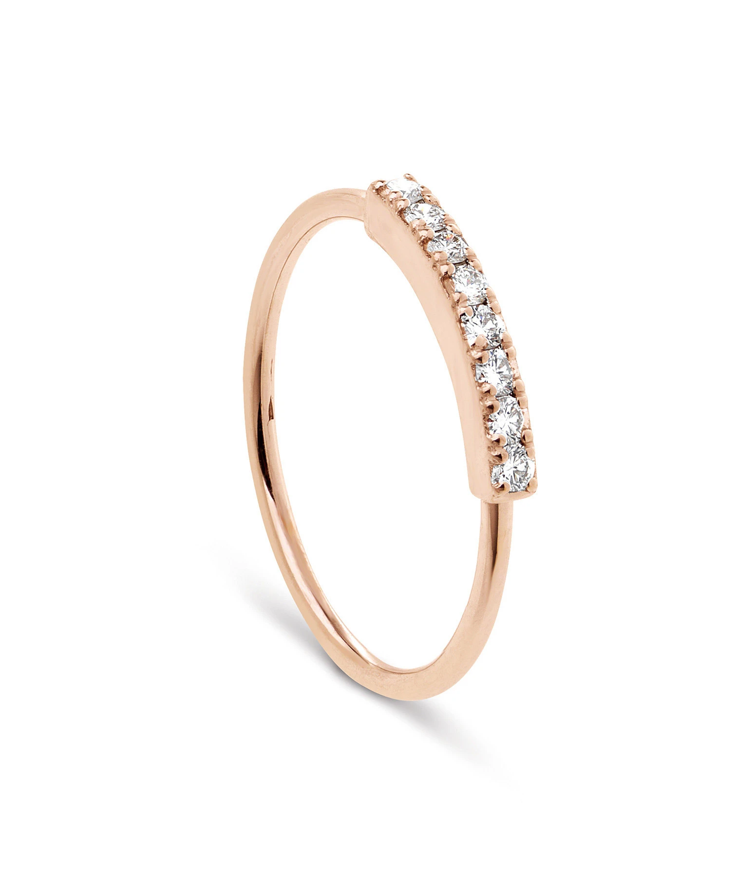 NAVA JOAILLERIE Bague Hash Diamants Or Rose 1 NAVA JOAILLERIE Bague Hash Diamants Or Rose