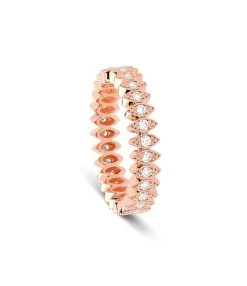 NAVA JOAILLERIE Bague Florentina Diamants Or Rose