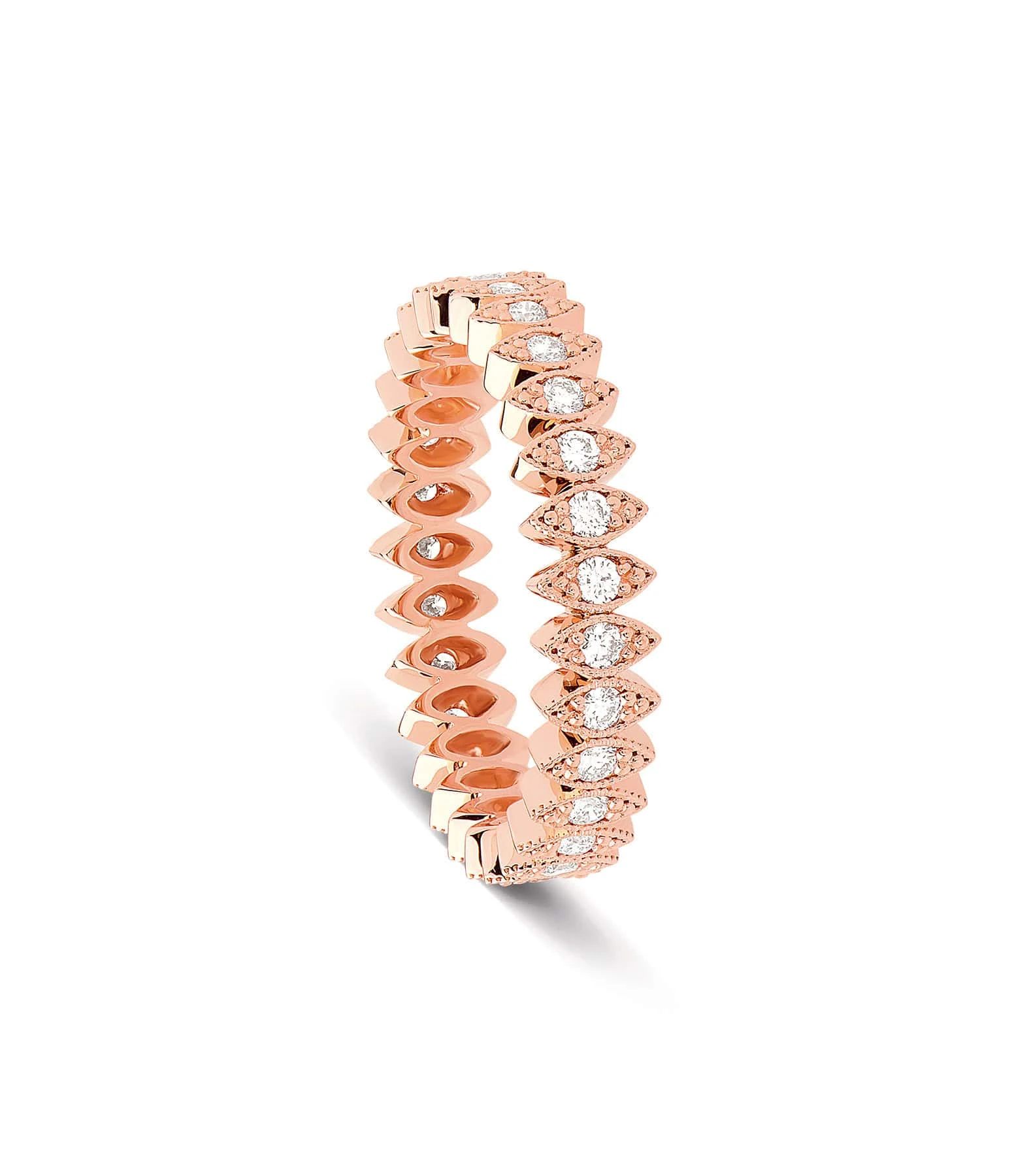 NAVA JOAILLERIE Bague Florentina Diamants Or Rose 1 NAVA JOAILLERIE Bague Florentina Diamants Or Rose