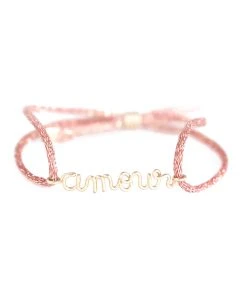ATELIER PAULIN Bracelet Cordon Lurex Amour Gold Filled