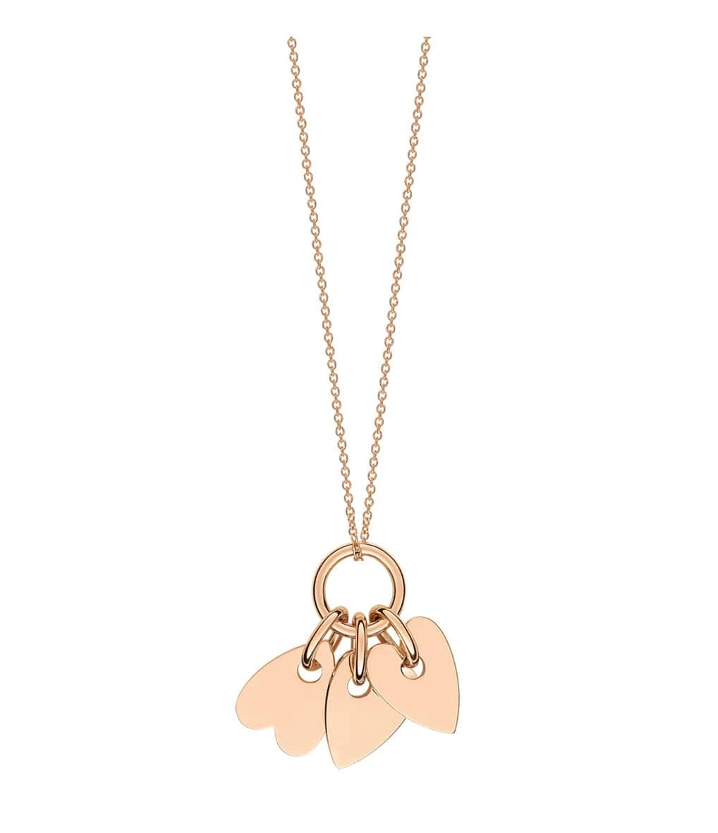 Ginette NY Collier Angèle 3 Mini Cœurs Or Rose 1 Ginette NY Collier Angèle 3 Mini Cœurs Or Rose