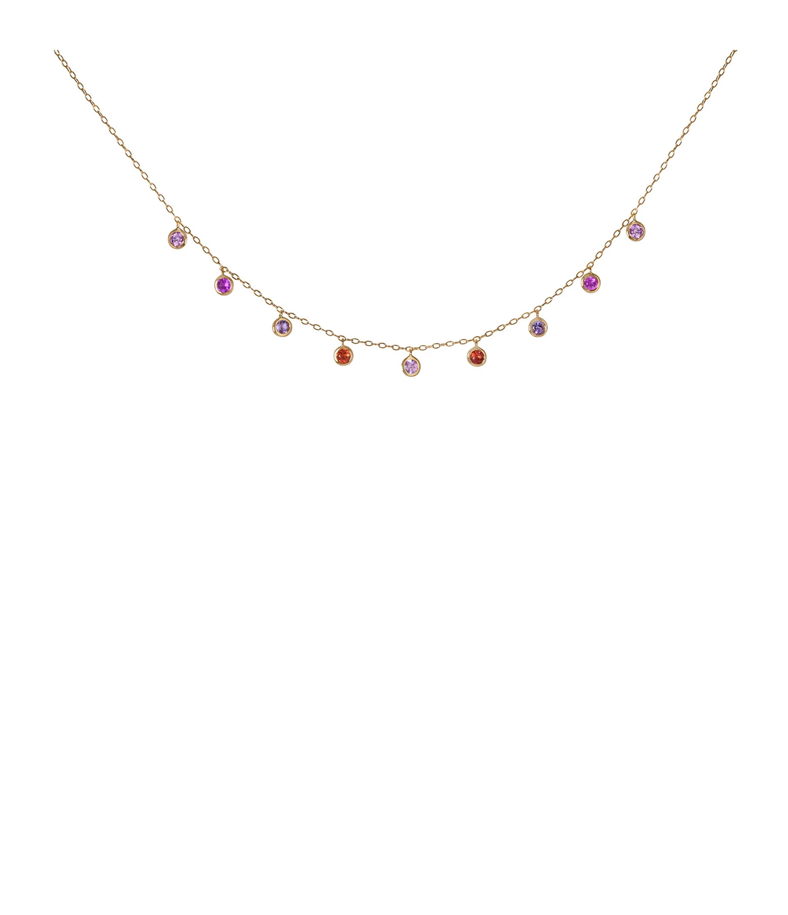 AND...PARIS Collier 9 Multi-Saphirs Or 1 AND...PARIS Collier 9 Multi-Saphirs Or