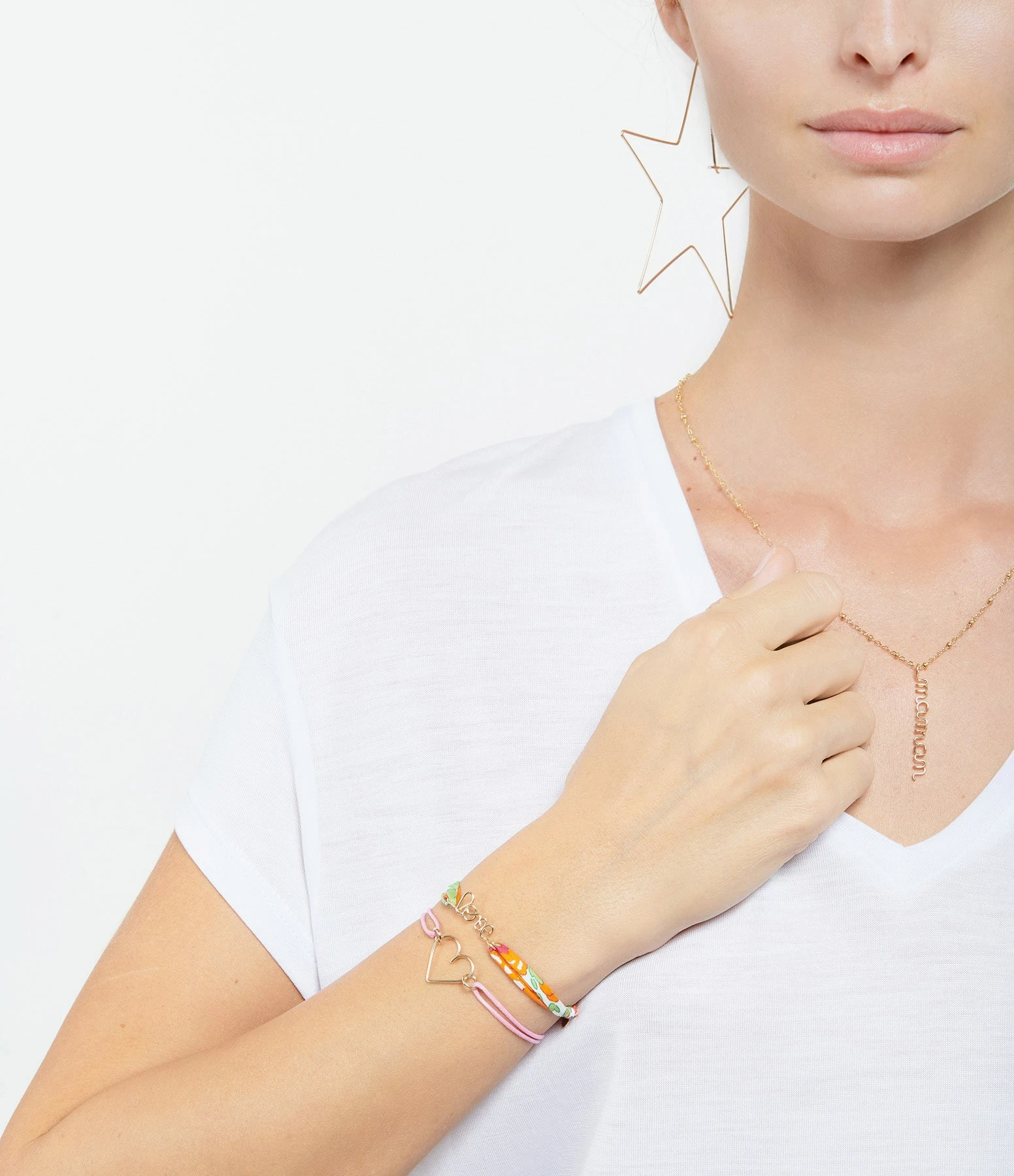 ATELIER PAULIN Bracelet Cœur Cordon Rose Gold Filled, AIDES 3 ATELIER PAULIN Bracelet Cœur Cordon Rose Gold Filled, AIDES – Image 3