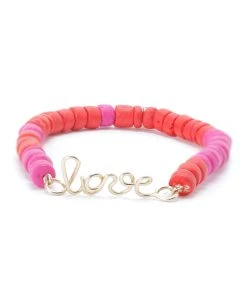 ATELIER PAULIN Bracelet Medina Love Corail Rose Gold Filled, Collection Marrakech