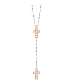 GIGI CLOZEAU Collier Chapelet Croix Or Diamants 12 GIGI CLOZEAU Collier Chapelet Croix Or Diamants -Shaker Jewels Magasin b1co006orob
