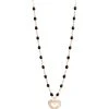 GIGI CLOZEAU Collier Perles Résine Lucky Cœur Suprême Diamants Or Rose