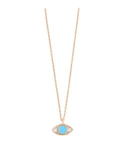 GIGI CLOZEAU Collier Voyage Œil Résine Or Diamants