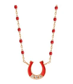 GIGI CLOZEAU Collier Mini Gigi Suprême Fer à Cheval Or Rose