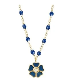 GIGI CLOZEAU Collier Perles Résine Fleur Diamant Or Jaune 12 GIGI CLOZEAU Collier Perles Résine Fleur Diamant Or Jaune -Shaker Jewels Magasin b1fl001 j 07 1
