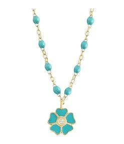 GIGI CLOZEAU Collier Perles Résine Fleur Diamant Or Jaune 11 GIGI CLOZEAU Collier Perles Résine Fleur Diamant Or Jaune -Shaker Jewels Magasin b1fl001 j 33 1