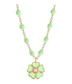 GIGI CLOZEAU Collier Perles Résine Fleur Diamant Or Rose 12 GIGI CLOZEAU Collier Perles Résine Fleur Diamant Or Rose -Shaker Jewels Magasin b1fl001 r 54 2