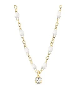 GIGI CLOZEAU Collier 1 Diamant Perles Résine Or Jaune 14 GIGI CLOZEAU Collier 1 Diamant Perles Résine Or Jaune -Shaker Jewels Magasin b1gs001j01