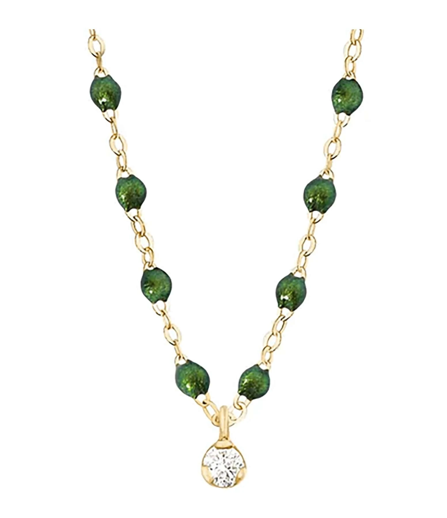 GIGI CLOZEAU Collier 1 Diamant Perles Résine Or Jaune 6 GIGI CLOZEAU Collier 1 Diamant Perles Résine Or Jaune – Image 6